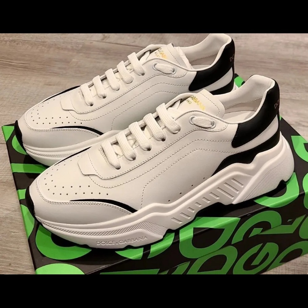 New Dolce & Gabbana Men's Day Master Two-Tone Chunky Runner Sneakers Size 10 us